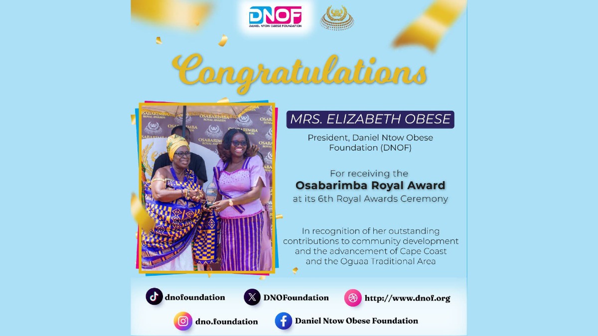 Mrs. Elizabeth Obese Receives Prestigious Osabarimba Royal Award